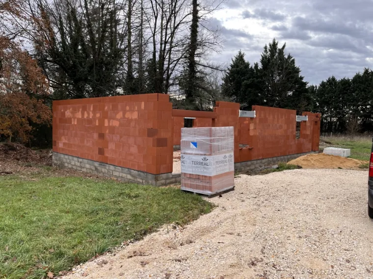 Construction d'une maison neuve de plain pied en Dordogne, Périgueux, KCMH